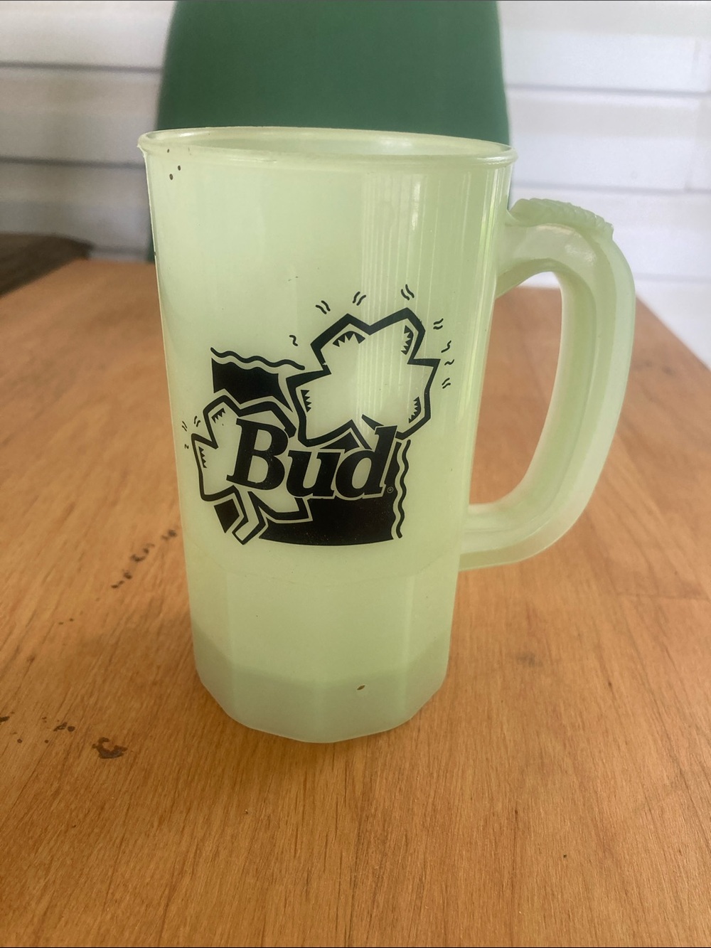 Vintage Glow in the Dark Budweiser plastic mug